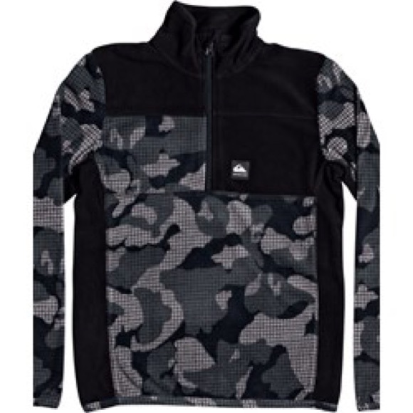 🔥Quiksilver Boy's XL 16 Aker Technical Half-Zip Fleece NWT - Picture 3 of 5